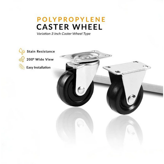 Jual Roda Caster Kastor Kaki Rak Lemari Laci Etalase Troli Super Kuat ...