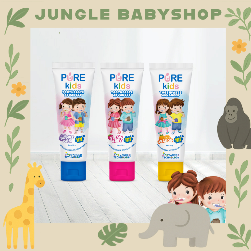 Jual PUREKIDS TOOTHPASTE ADVANCED 50GR Fluoride Pure BB Pasta Gigi Anak ...