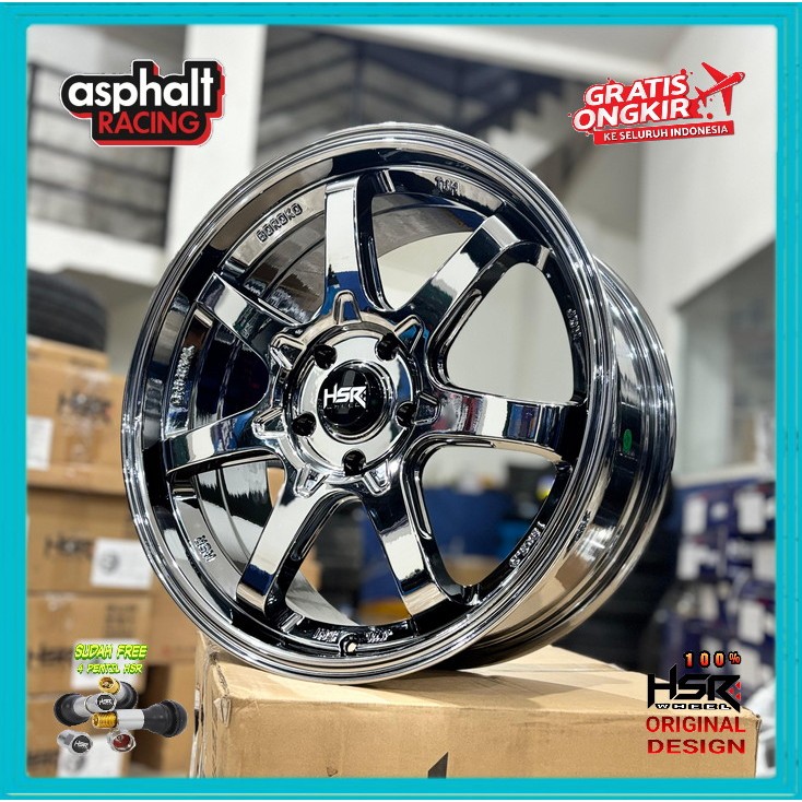 Jual Velg Mobil Hsr Black Chrome R18 Pcd 5x114,3 Untuk Innova Xpander ...