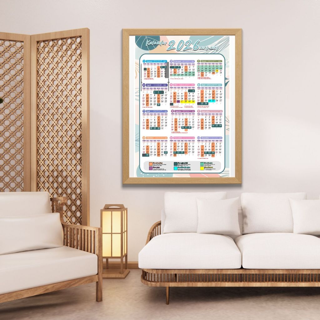 Jual Kalender Dinding Tahun Masehi Hijriah Dilengkapi Jadwal Puasa ...