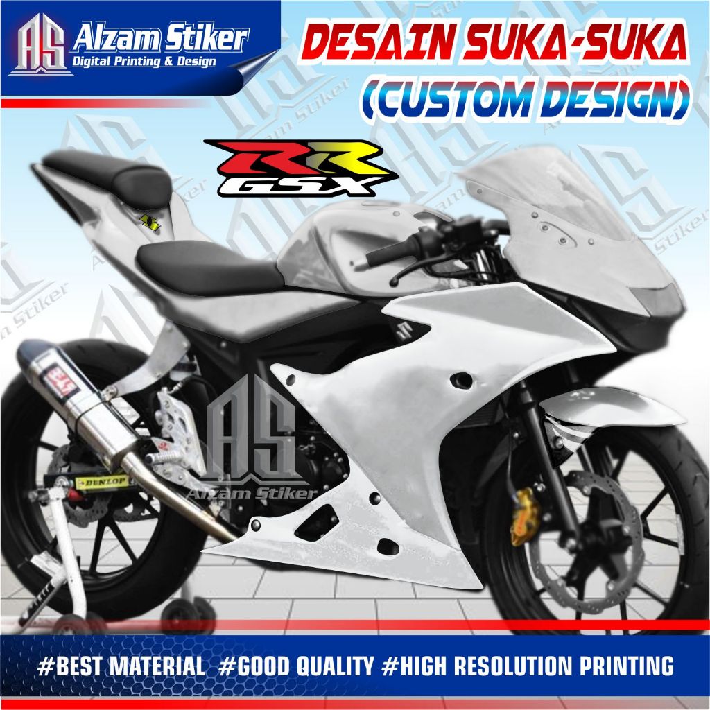 Jual Desain Custom Decal Motor GSX R150 Full Body | Shopee Indonesia