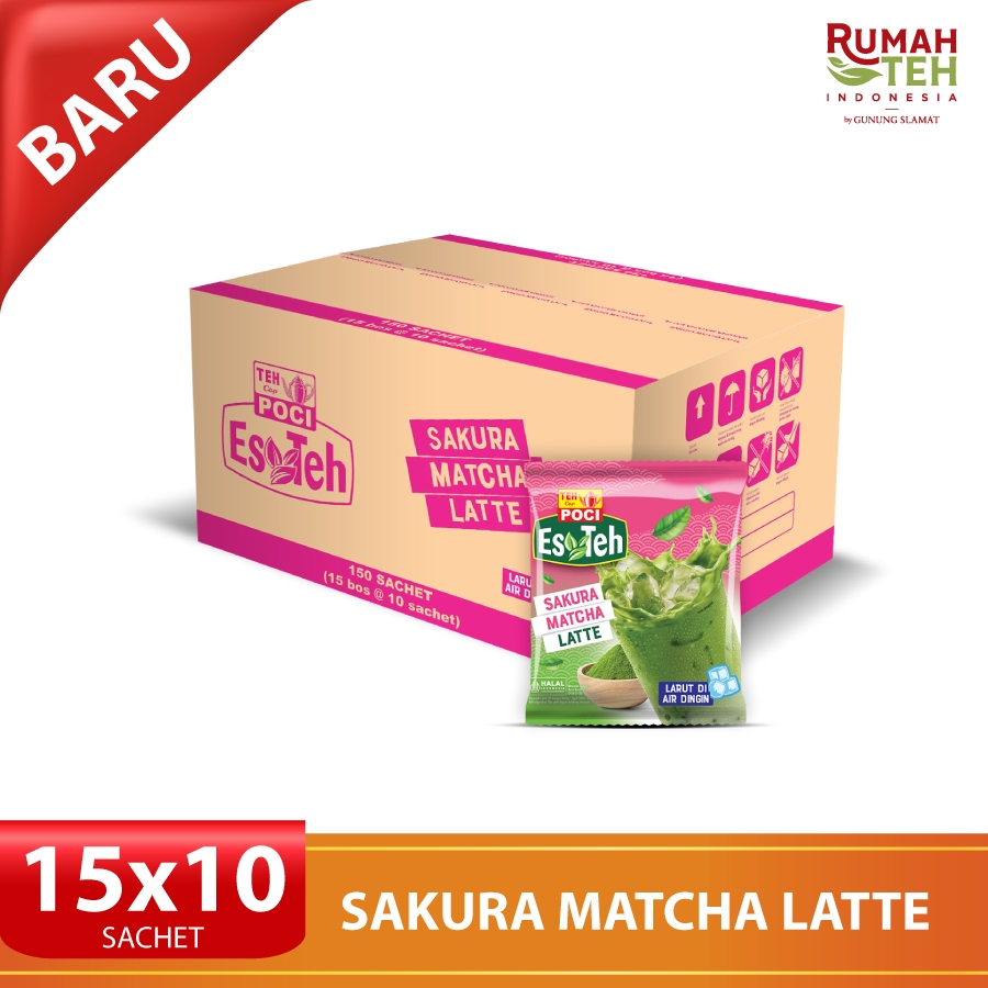 Jual Es Teh Poci Sakura Matcha Latte Carton Pack (1 karton isi 15 ...