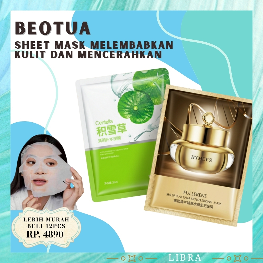 Jual BEOTUA Centella & HYMESY’S Fullerene Sheet Mask Set Menenangkan ...