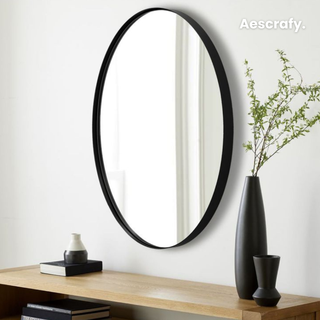 Jual Aescrafy Cermin Oval Telur Frame – Cermin Dinding Bentuk Oval ...