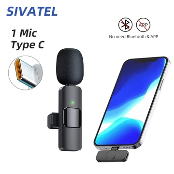 Microphone Mic Clip On Lavalier Youtuber Wireless Usb Mikrofon Nirkabel Portable Wireless USB
