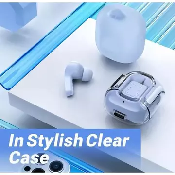 HA Headset TWS Hifi V8 Earphone Handsfree Keren Transparan Bening Bluetooth Wireless Air31