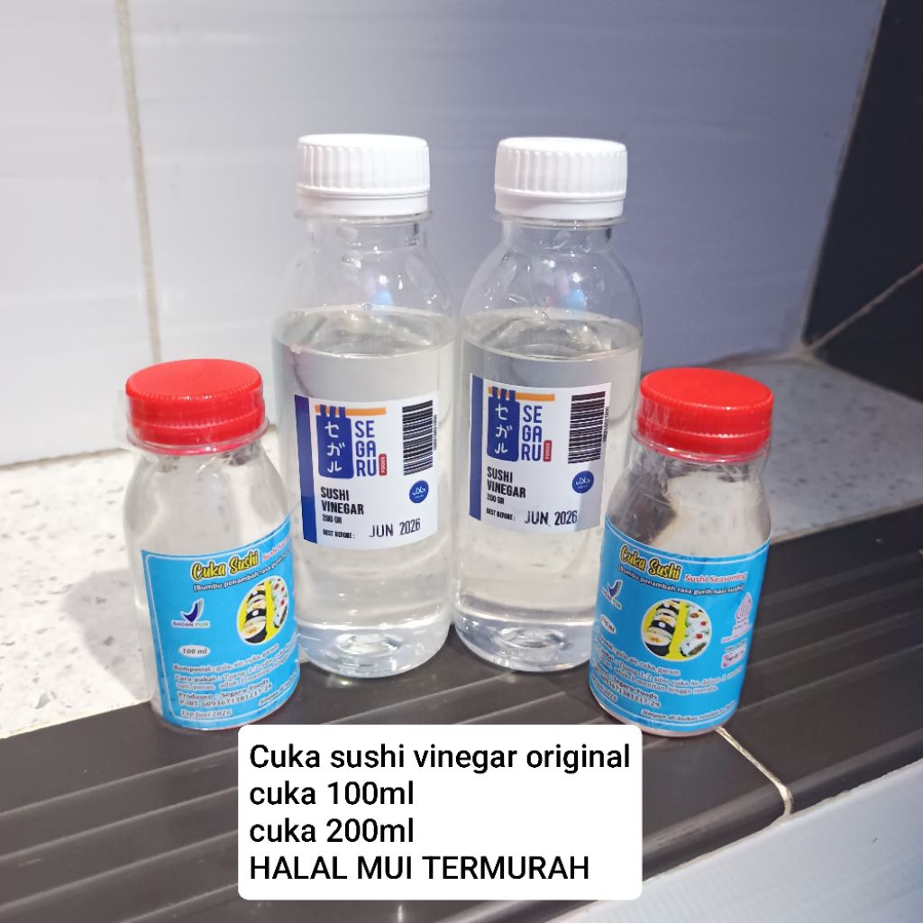 Jual Cuka sushi original vinegar 100ml cuka 200ml segaru halal mui ...