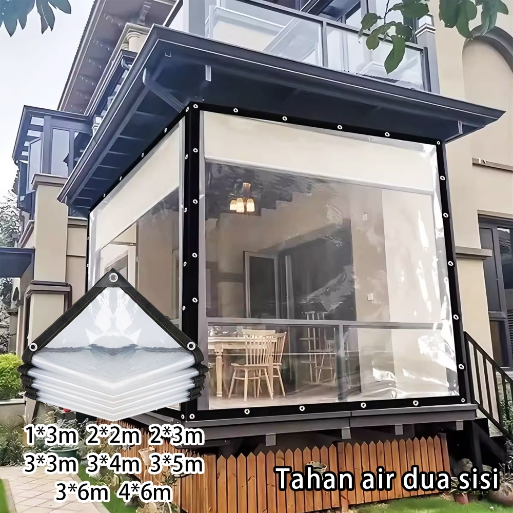 Terpal Plastik Bening /Plastik UV Green House /Tebal Plastik Bening Transparan /Terpal Anti Air Untuk Tanaman Teras Mobil