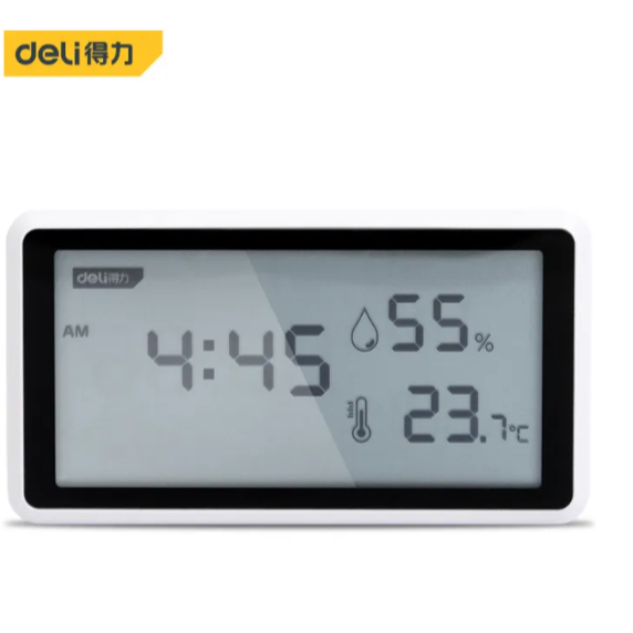 Jual Deli LCD Detectors / Jam Meja LCD Digital Dengan Tampilan Suhu ...