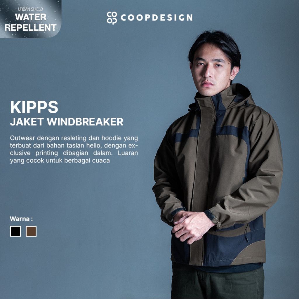 Jual Coop Design - Kipps Jaket Gunung Reguler Windbreaker Taslan Hoodie ...