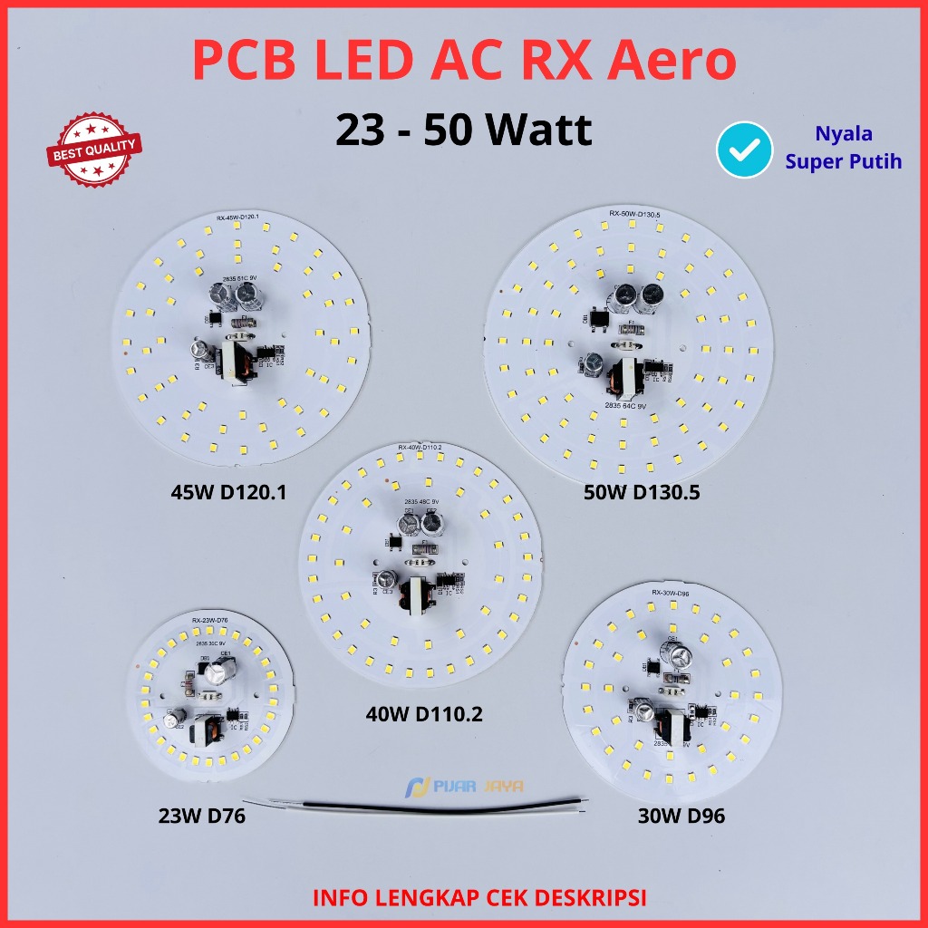 Jual PCB LED AC RX Aero 23W 30W 40W 45W 50W Mesin Lampu LED Variasi ...