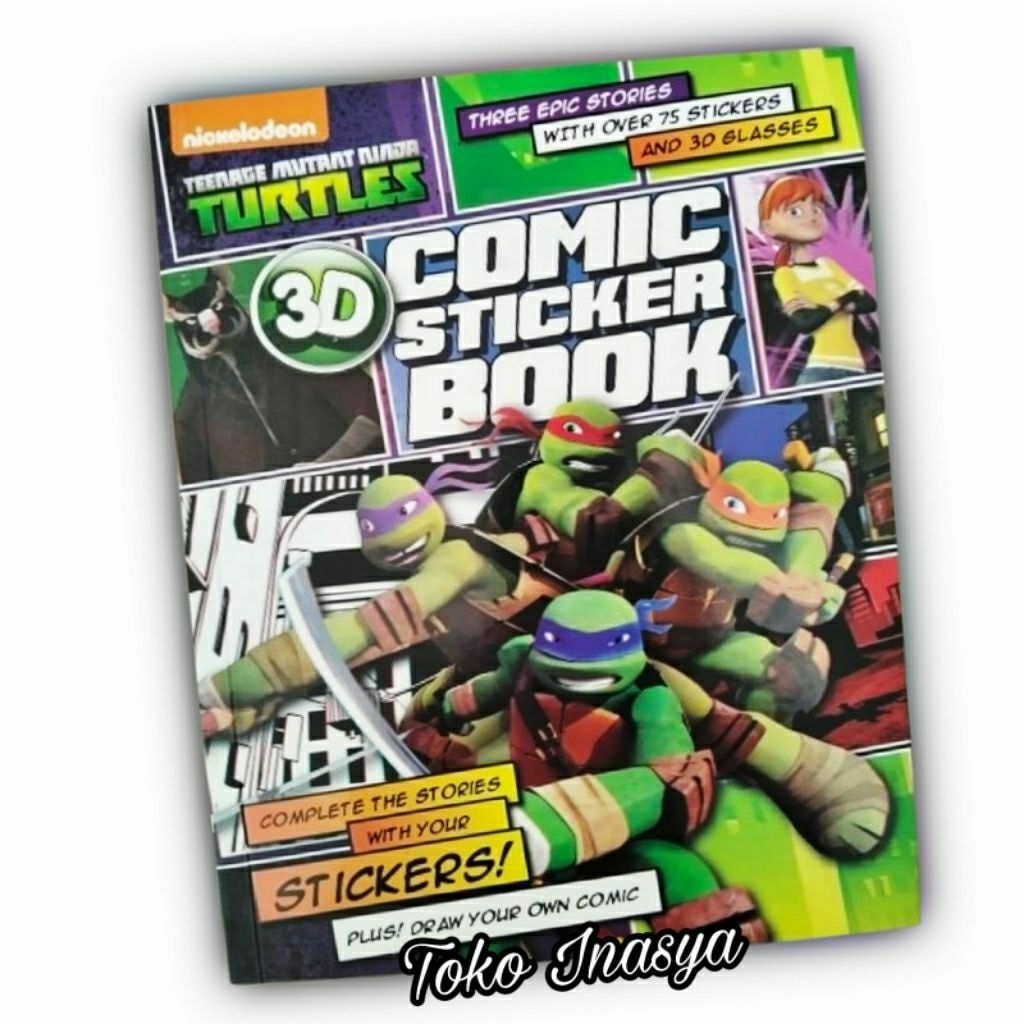 Jual KOMIK 3D TEENAGE MUTANT NINJA TURTLES (COMIC STICKER BOOK ...