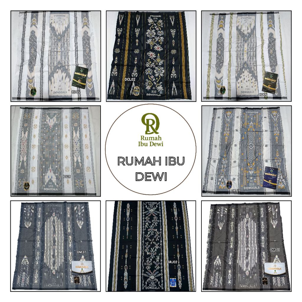 Sarung Donggala ori printing songket katun dan rayon premium