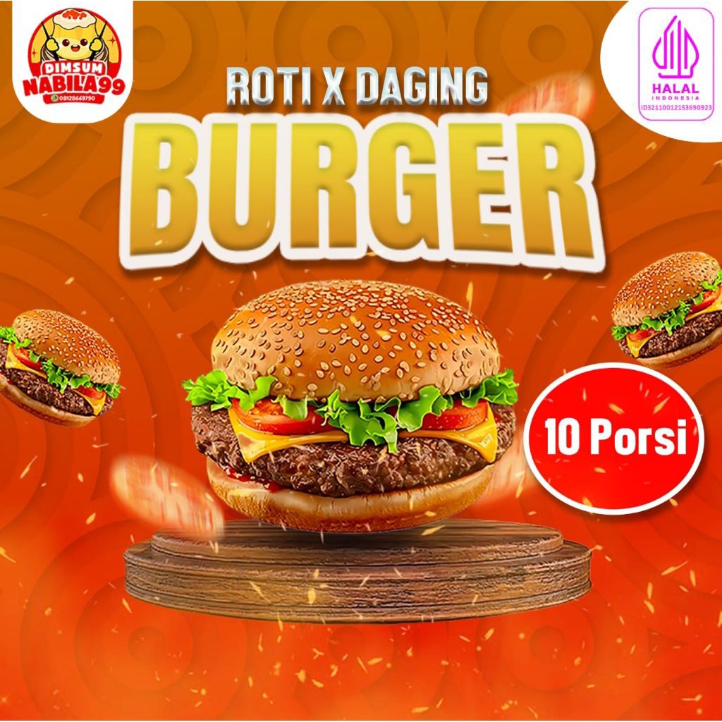 Jual Roti Burger dan Daging Burger Frozen 10 Porsi | Shopee Indonesia