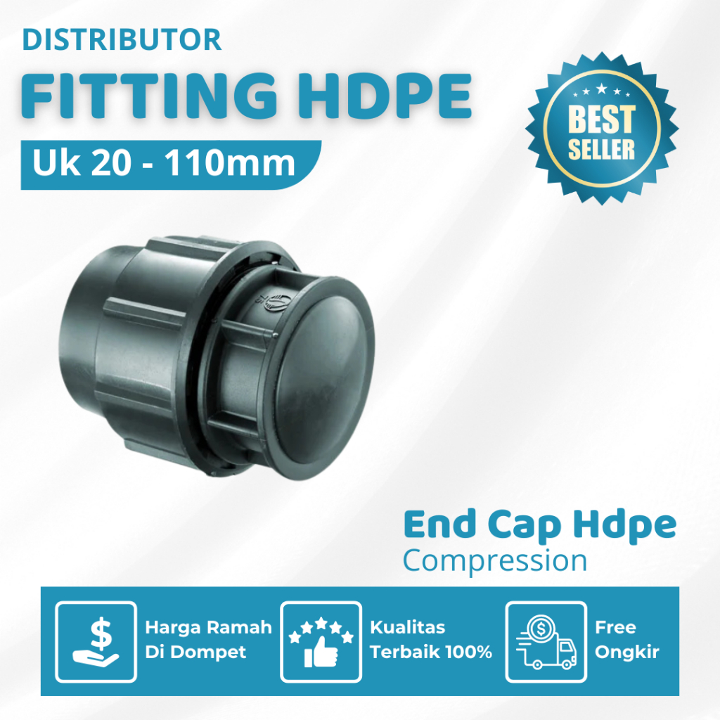 Jual Compression End Cap Pipa Hdpe Ukuran 75mm Atau 2 1\2 Inch ...