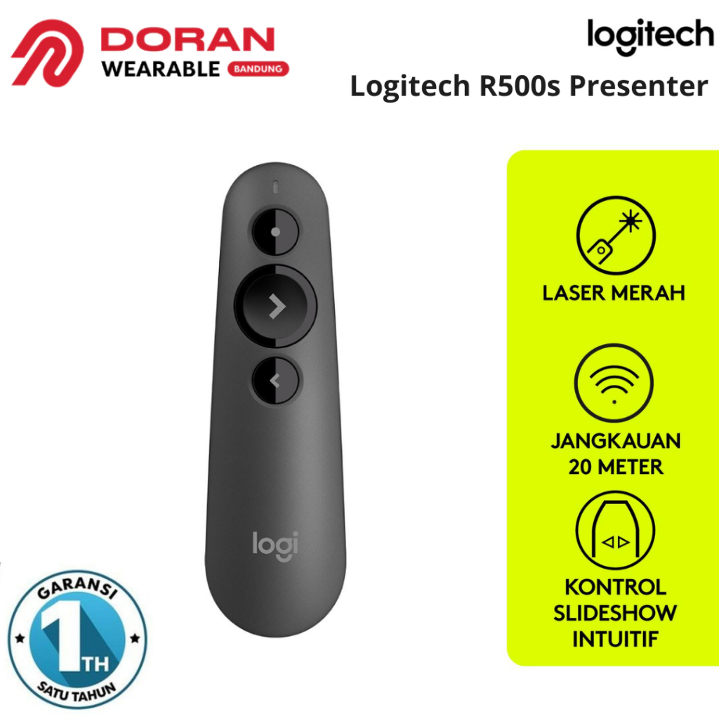 Jual Logitech R500s Remote Pointer Presentasi Wireless Laser Merah ...