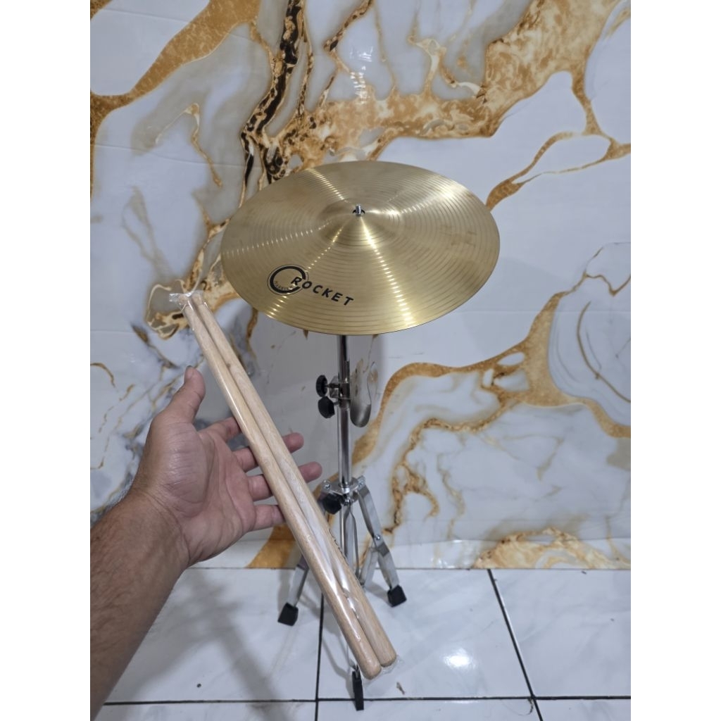 Jual 1 Paket Stand dan Simbal Cymbal 10inch Rocket By HARRIER Asli ...