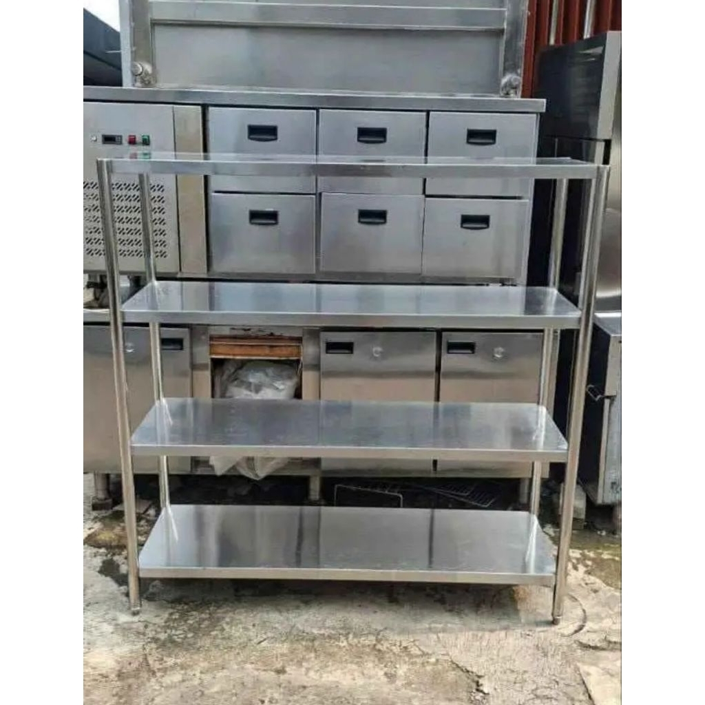 Jual Rak 4 Susun Stainless Solid MBG Restoran | Rak Stainless ...