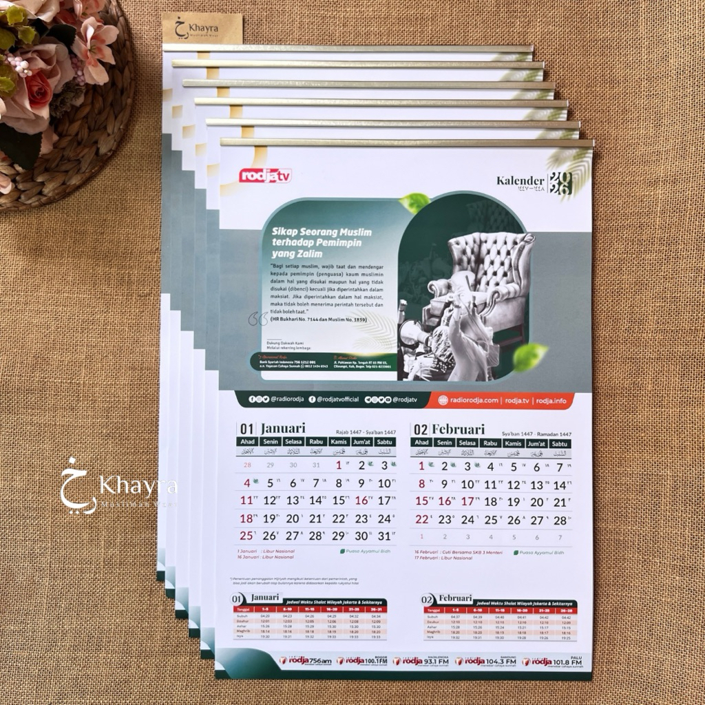 Jual READY - KALENDER DINDING RADIO RODJA/RODJA TV 2026 KALENDER ...