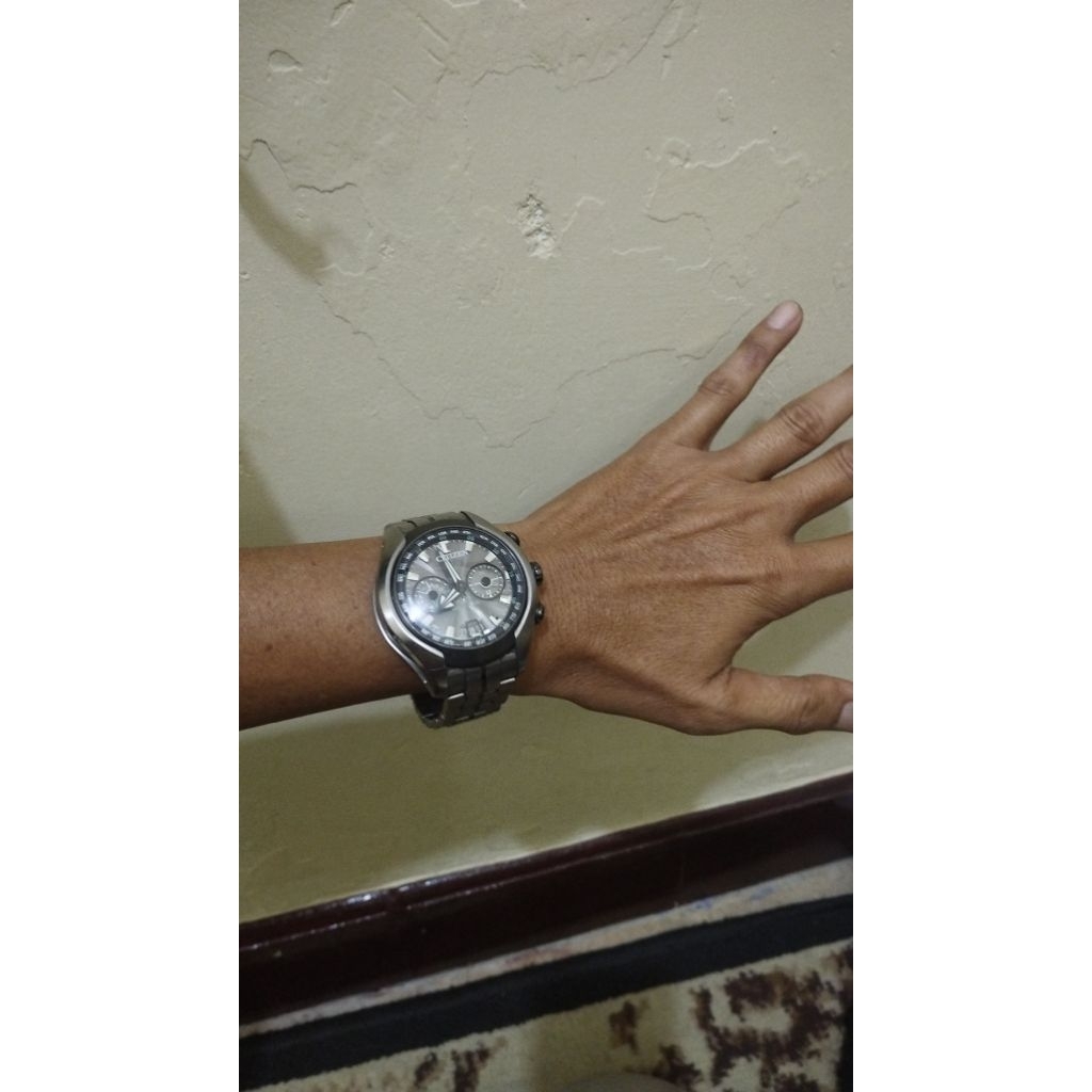 Jual Citizen Eco-Drive CC1054-56E Satellite Wave Air Black Dial Dual ...