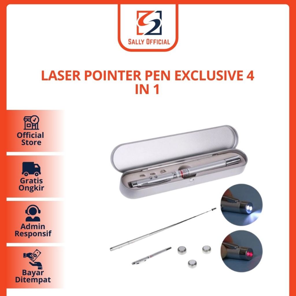 Jual LASER POINTER STYLUS MULTI FUNGSI (STYLUS+PEN+LASER POINTER+SENTER ...