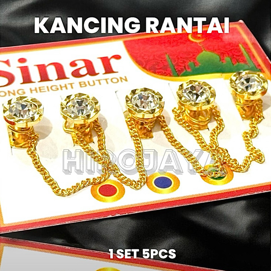 Jual KANCING BUTANG MELAYU/ KANCING RANTAI KRISTAL BULAT – 1 SET (5 PCS ...