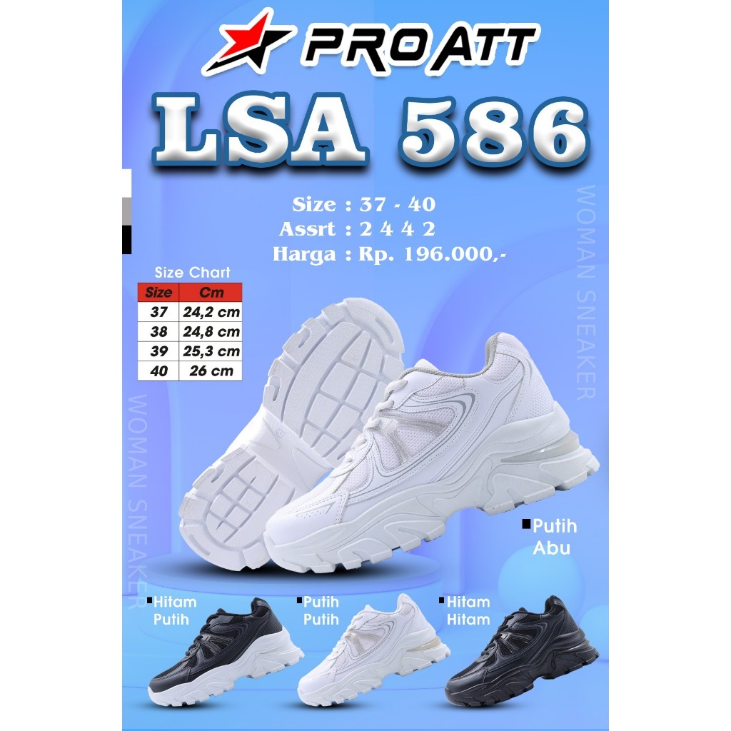 Jual PRO ATT LSA 586 TALI SEPATU SEKOLAH PEREMPUAN HITAM POLOS PRODUK ...