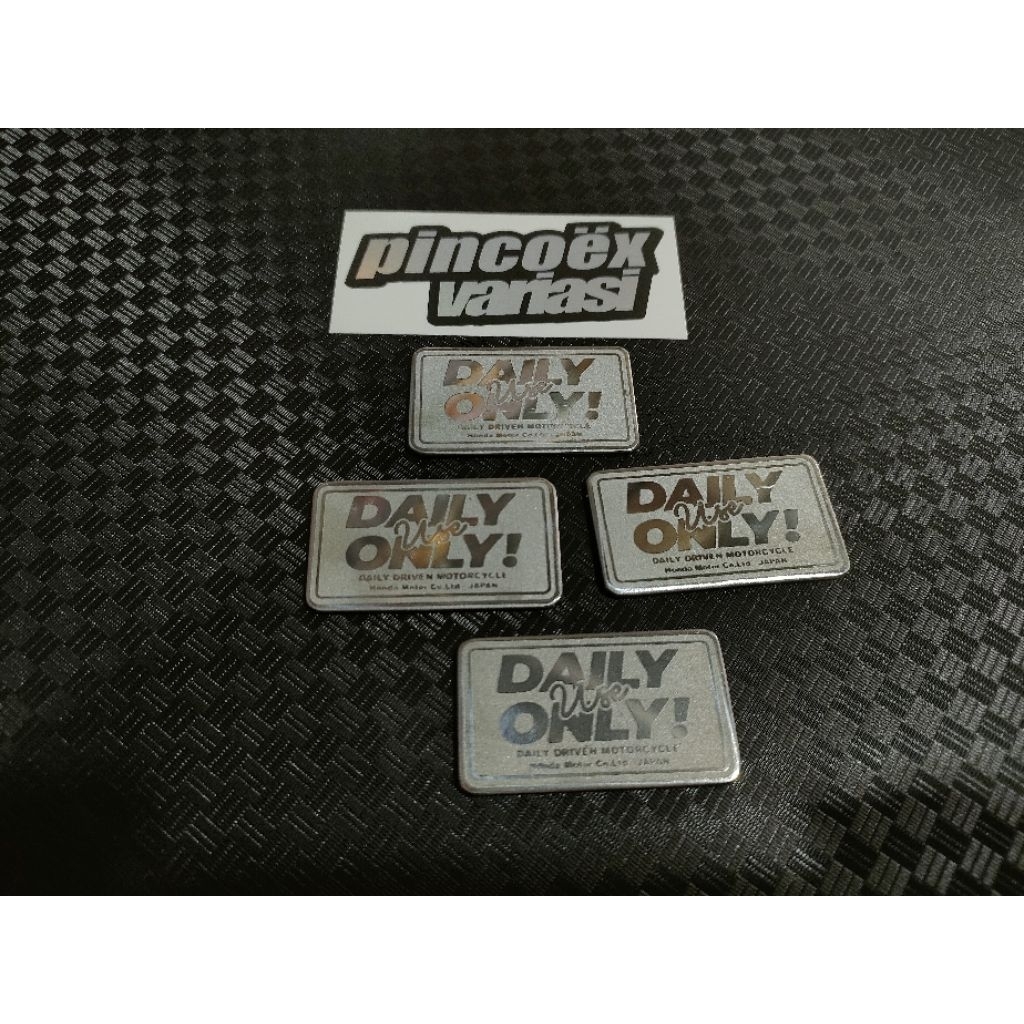Jual emblem stainless sensor by daily use only | Shopee Indonesia