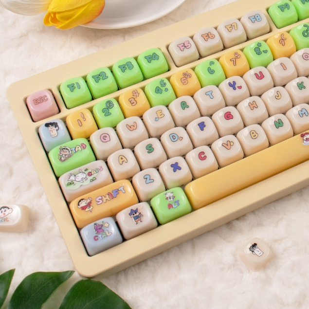 Jual Crayon Shin-chan Keycaps Seperti keramik PBT MOA profile mengkilap ...