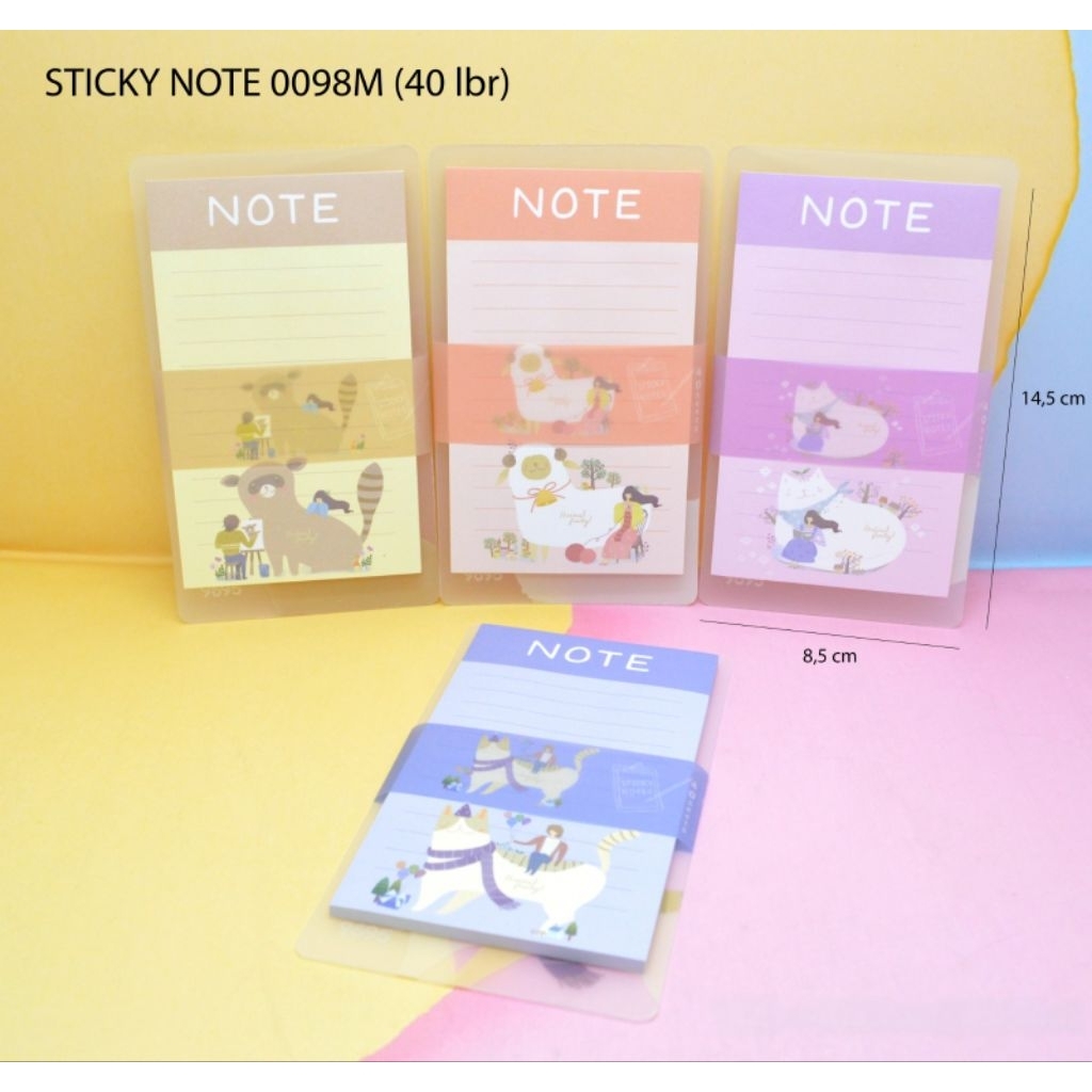 Jual Sticky Note Memo Lucu Gambar 40 Lembar / Sricky Note Karakter Lucu ...