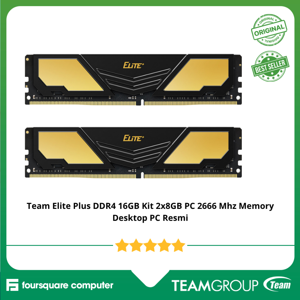 Jual Team Elite Plus DDR4 16GB Kit 2x8GB PC 2666 Mhz Memory
