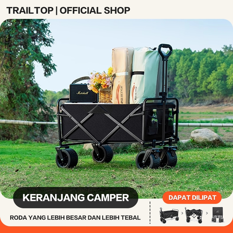 Jual TrailTop Troli Barang Serbaguna Lipat Outdoor Roda Besar Rem ...