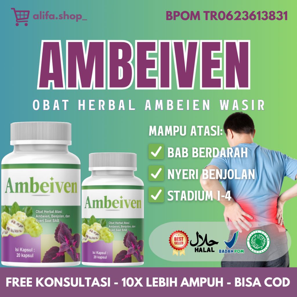 Ambeiven Vit - Herbal Untuk Atasi Wasir Ambeien Susah BAB Berdarah Benjolan Bengkak Ampuh 100% Halal Original