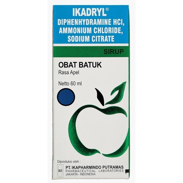 Jual IKADRYL Sirup Rasa Apel 60ml – Obat Batuk Alergi & Pilek, Bantu ...