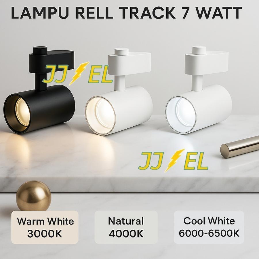 Jual Lampu Rell Track LED 7W Sorot Plafon Tracklight Rel Spotlight ...