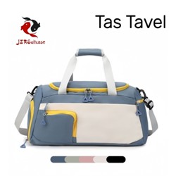 Jzr Suitcase  kombinasi kope Sport Travel Handbag Duffel Besar Lipat Travel Bag  Anti Air Tas Jinjing-C012
