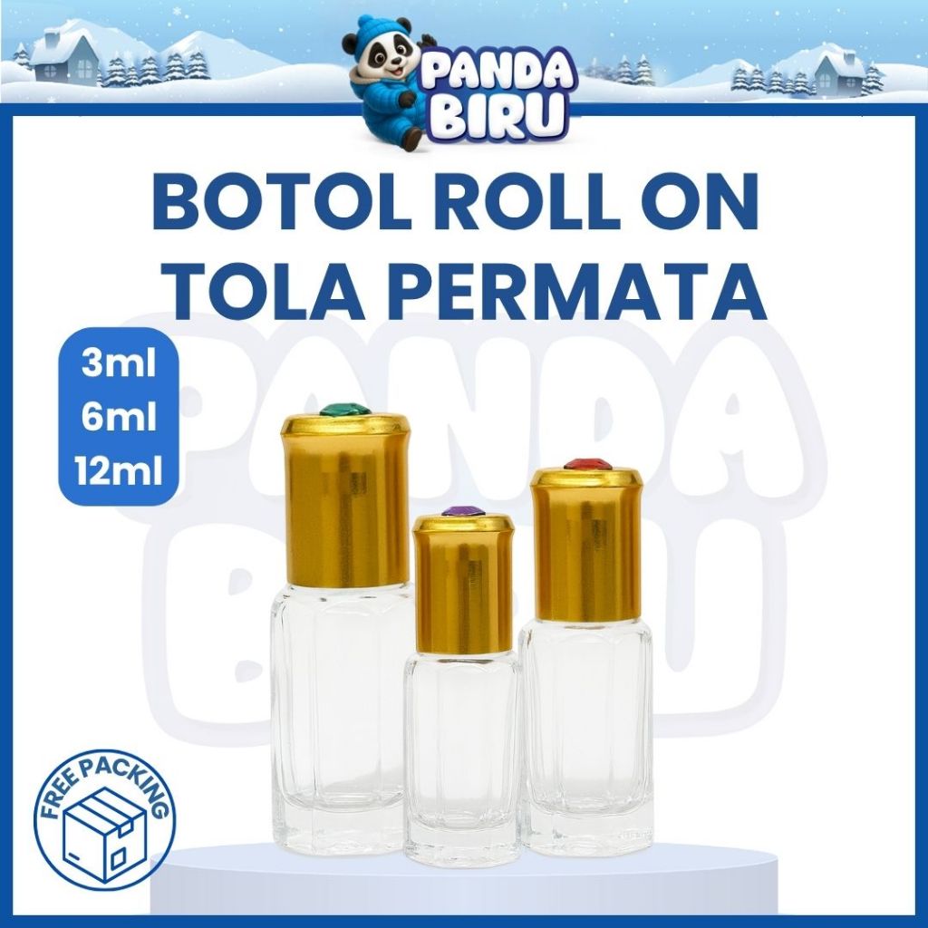 Jual BOTOL PARFUM ROLL ON TOLA PERMATA 3ML,6ML & 12ML | BOTOL KACA ...