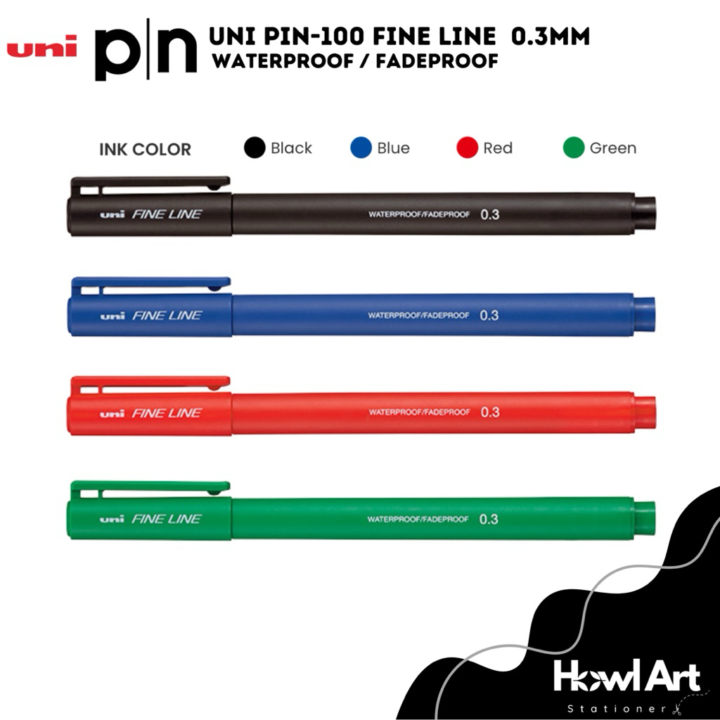 Jual Uni Pin-100 Drawing Pen Fine Line Pigment Ink Waterproof Fadeproof ...