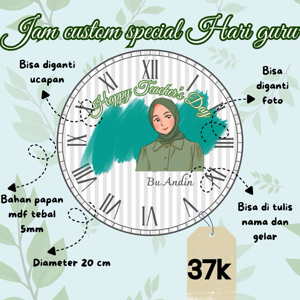 Jual jam custom papan MDF , jam dinding dan jam meja custom special ...