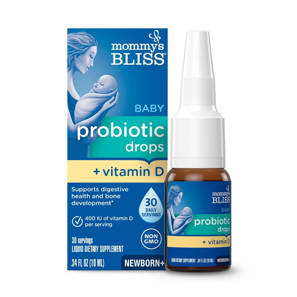 Jual Mommy's Bliss Baby Probiotic Drops + Vitamin D, 0.34 Fl Oz 10 ml ...