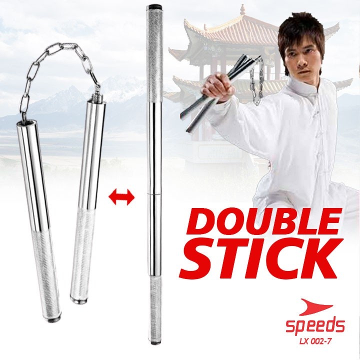 Jual SPEEDS Nunchaku Nunchuck Ruyung Double Stick Tongkat Besi Bela ...