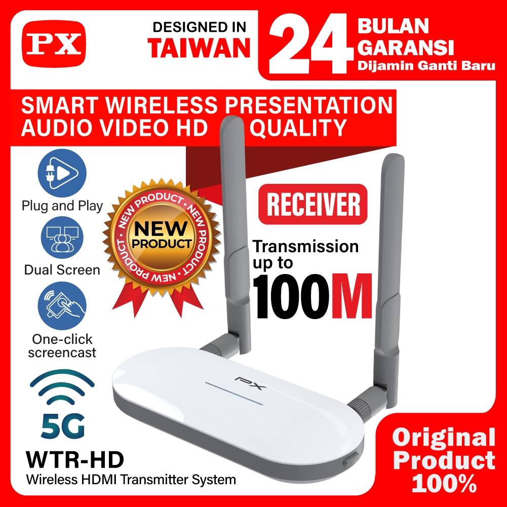 Jual Wireless HDMI Audio Video Transmitter Receiver Display TV PX WTR ...