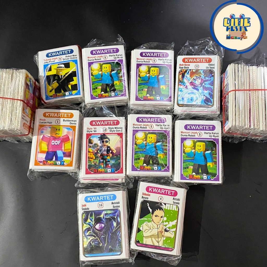 Jual 10x32 pcs KWARTET LOKAL - kartu kuartet lokal kualitas standar ...