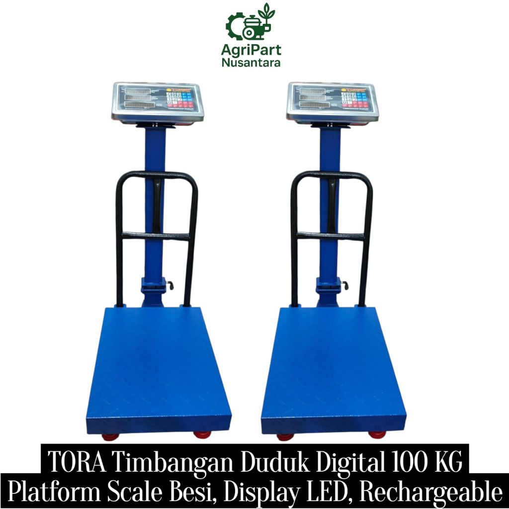 Jual TORA Timbangan Duduk Digital 100 KG – Platform Scale Besi, Display ...