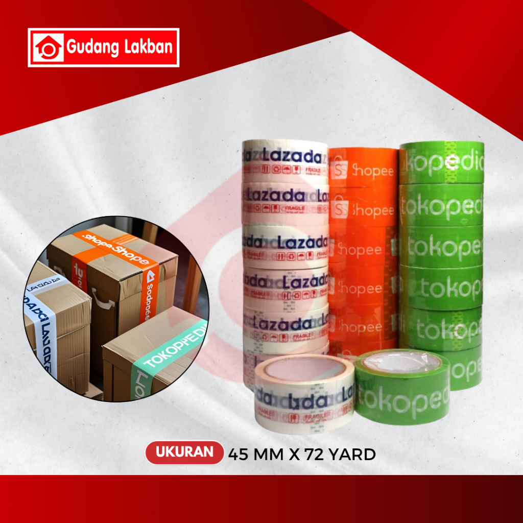 Jual LAKBAN ONLINE 45MM X 72YARD (6pcs/Slop) | Shopee Indonesia