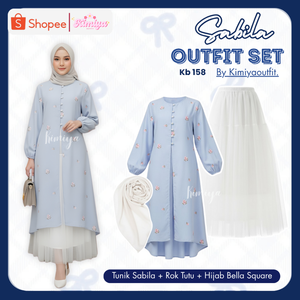 Jual Kimiyaoutfit - Setelan Outfit Tunik Lebaran Kekinian { Sabila ...