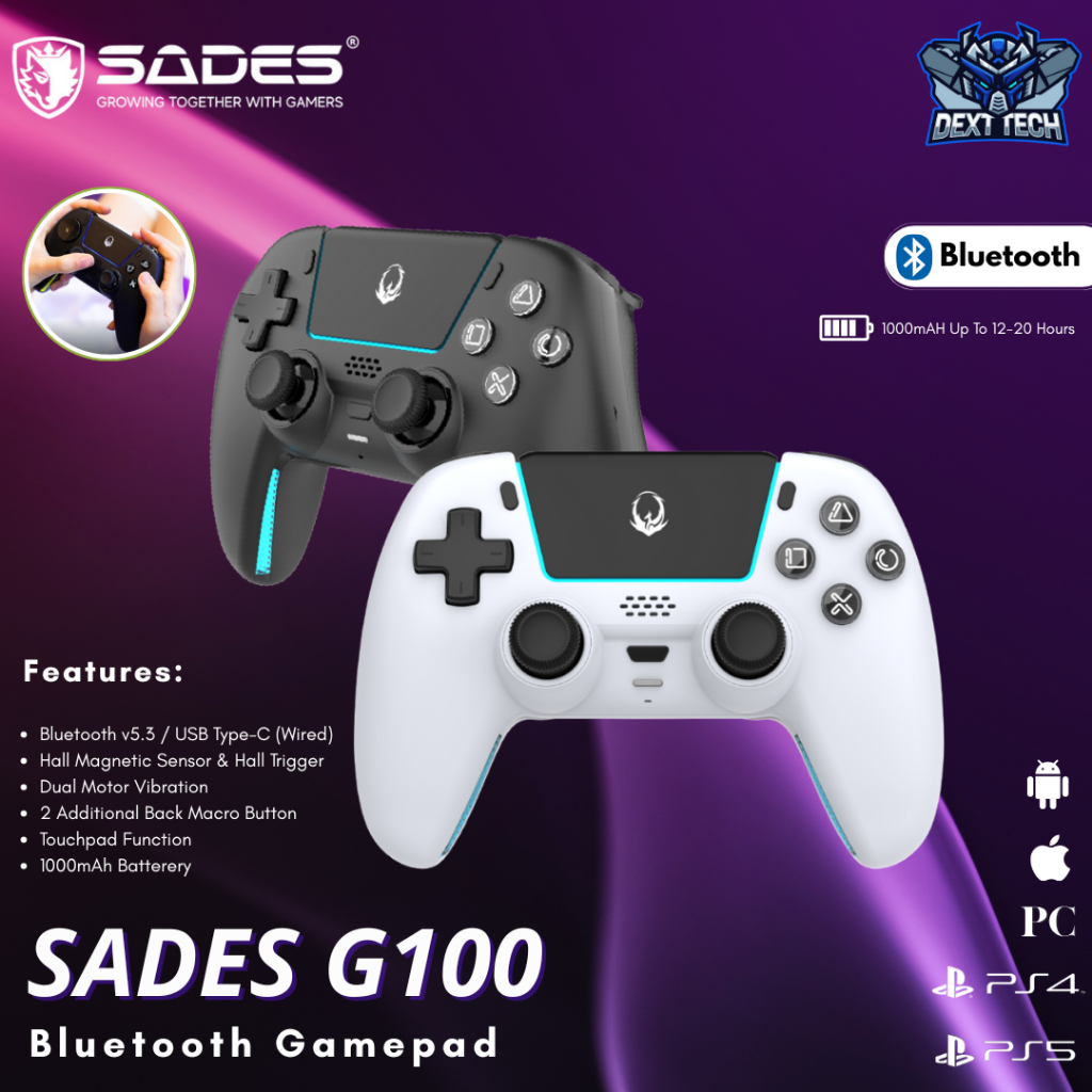 Jual Sades Ryunix Goken G100 Gamepad PS5 Multi Platform Hall Effect ...