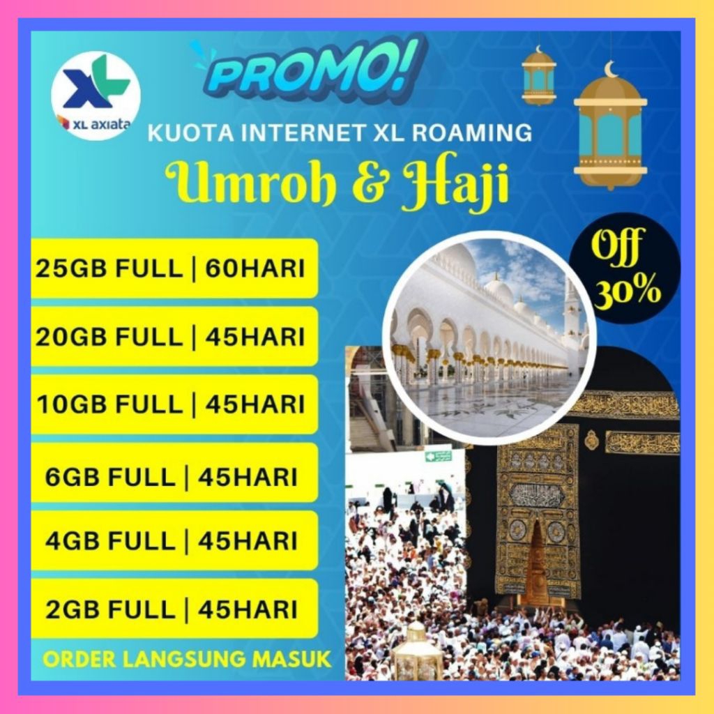 Jual PROMO KUOTA ROAMING XL UMROH & HAJI MURAH | Shopee Indonesia