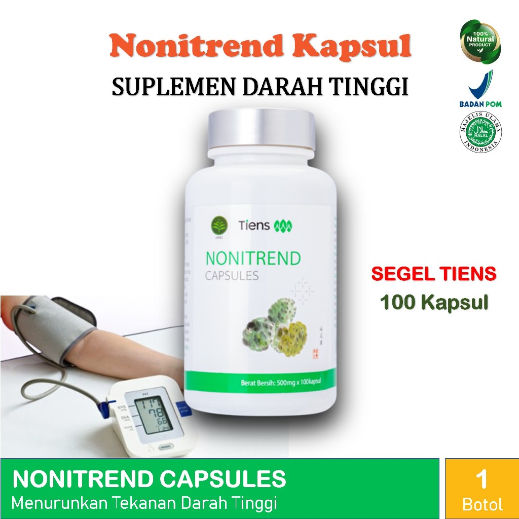 Nonitrend Kapsul Ekstrak Mengkudu Menurunkan Tekanan Darah Tinggi
