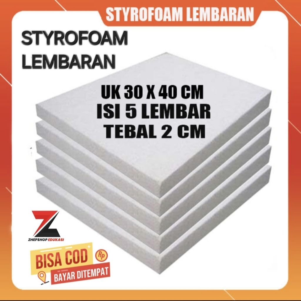 Jual Styrofoam lembaran tebal 2 cm isi 5 lembar uk 30 x 40 cm | Shopee ...